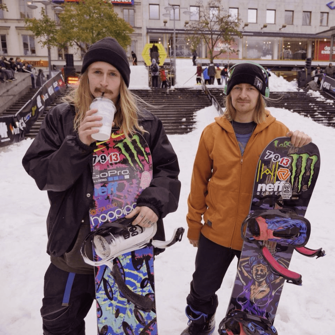 Lobster founders with lobster professional snowboards 2025.